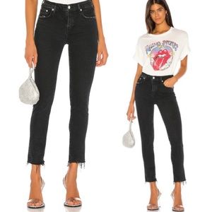 AGOLDE | Toni High Rise Distressed Skinny Stretch Ankle Jeans in ‘Trademark’